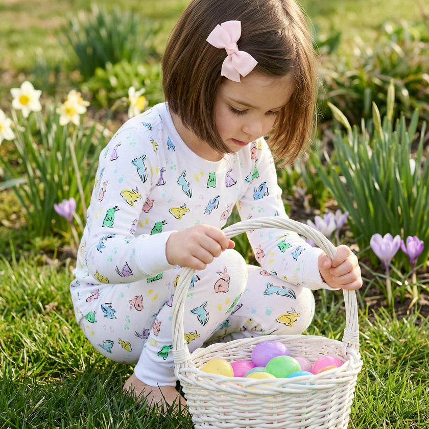The Organic Long Sleeve Pajama Set [Bunny Hop]