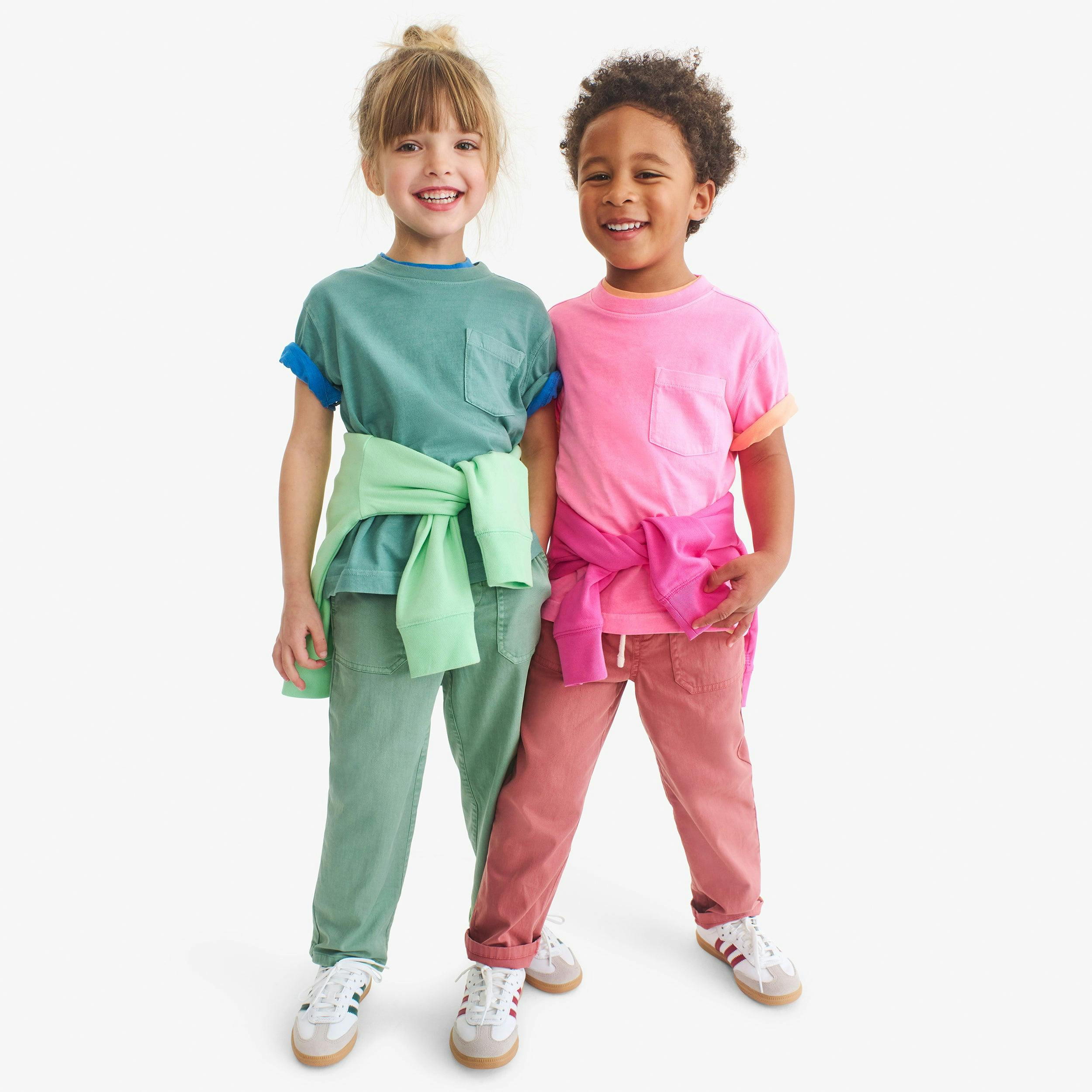 Kids garment dyed stretch chino pocket pant