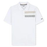 White Short Sleeve Block Polo