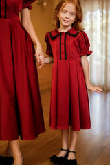 Mini Sophia Dress in Garnet