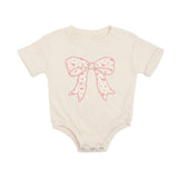 Ditsy Floral Bow Patch Short Sleeve Romper