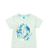 Sharks & Diver Graphic Tee, Green