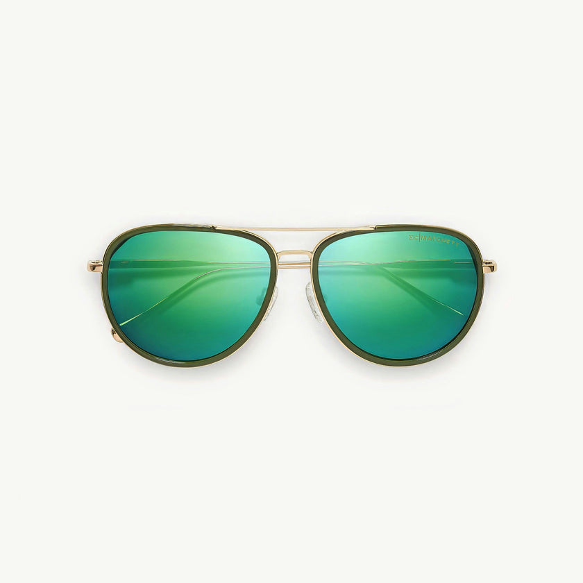 Grover Sunglasses in Gold Green
