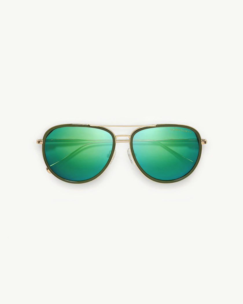 Grover Sunglasses in Gold Green