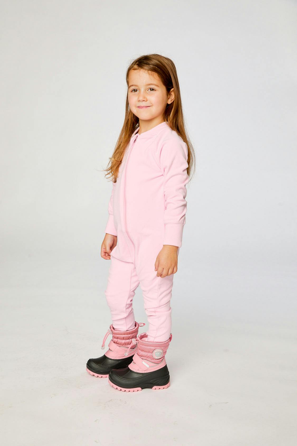 One Piece Thermal Underwear Pale Pink
