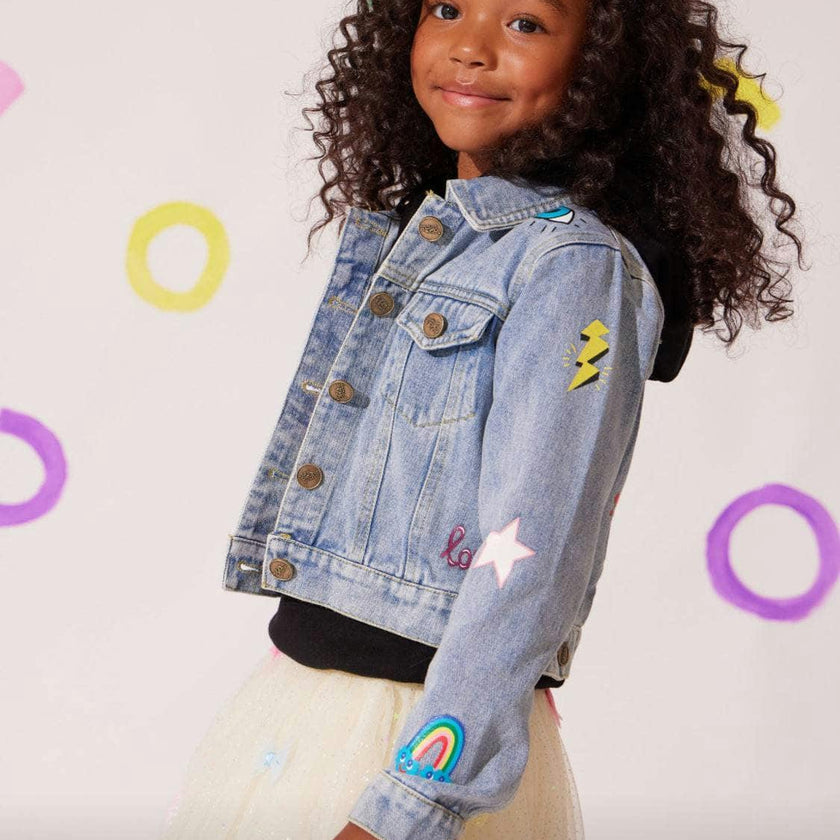 You Rock Painted Denim Jacket