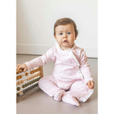 Pink Leaves Pima Baby Pajama