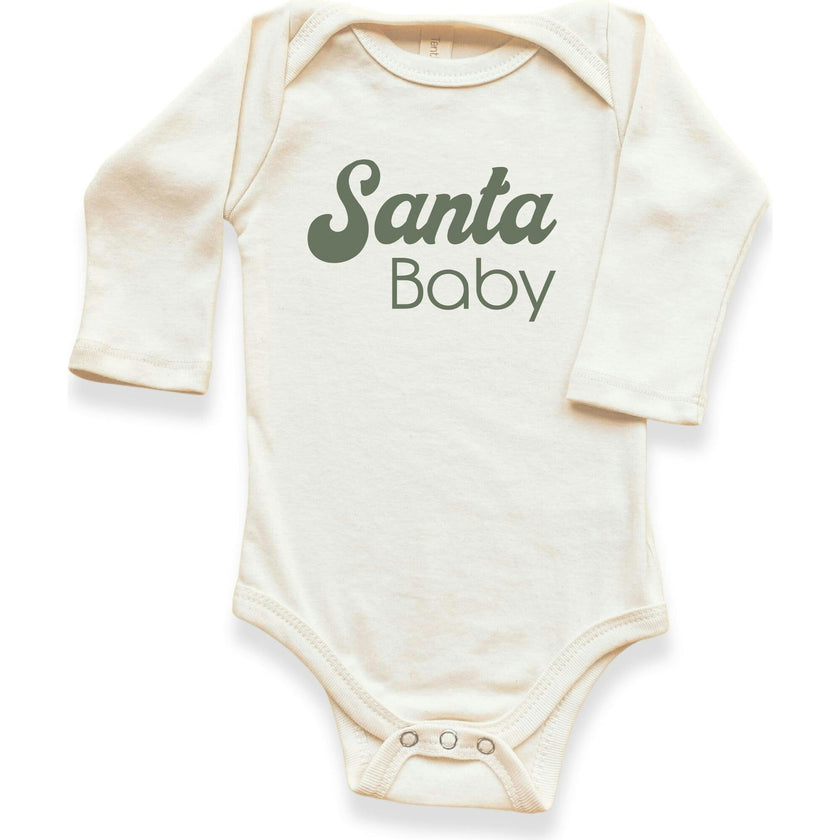 Santa Baby Organic Baby Bodysuit Long Sleeve