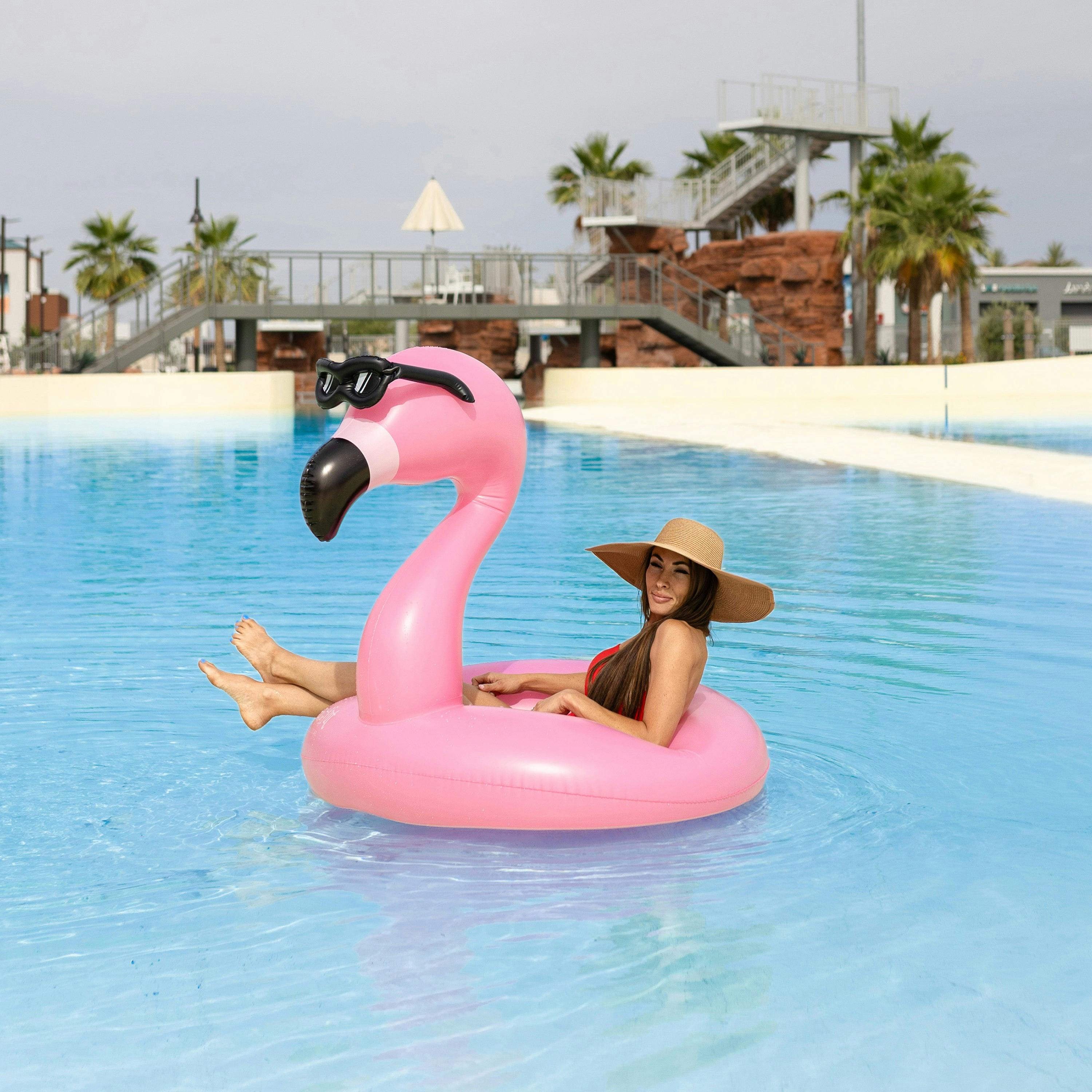Flamingo with Shades Pool Float