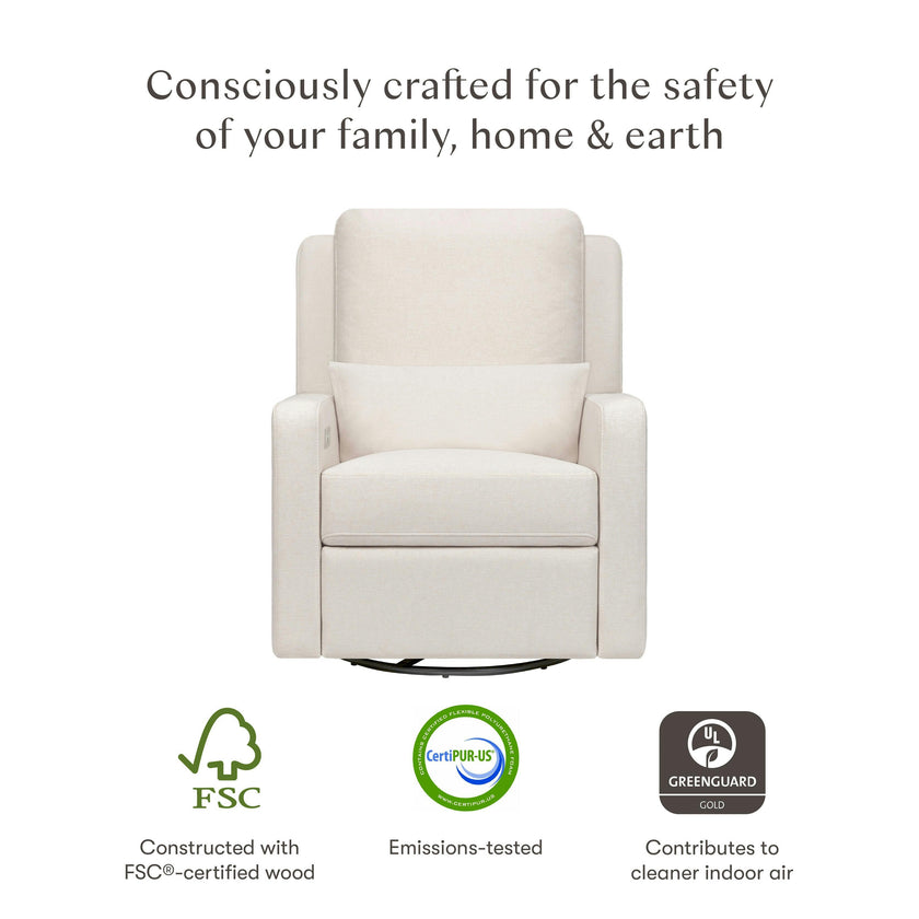 Babyletto Sigi Electronic Recliner and Swivel Glider with USB port