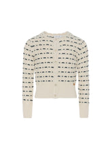 Stripe Floral Cardigan Ink