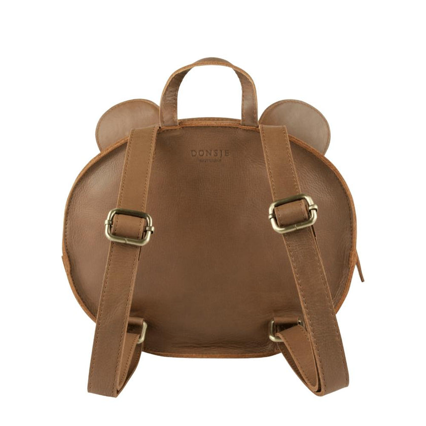 Umi Schoolbag | Bear | Cognac Classic Leather