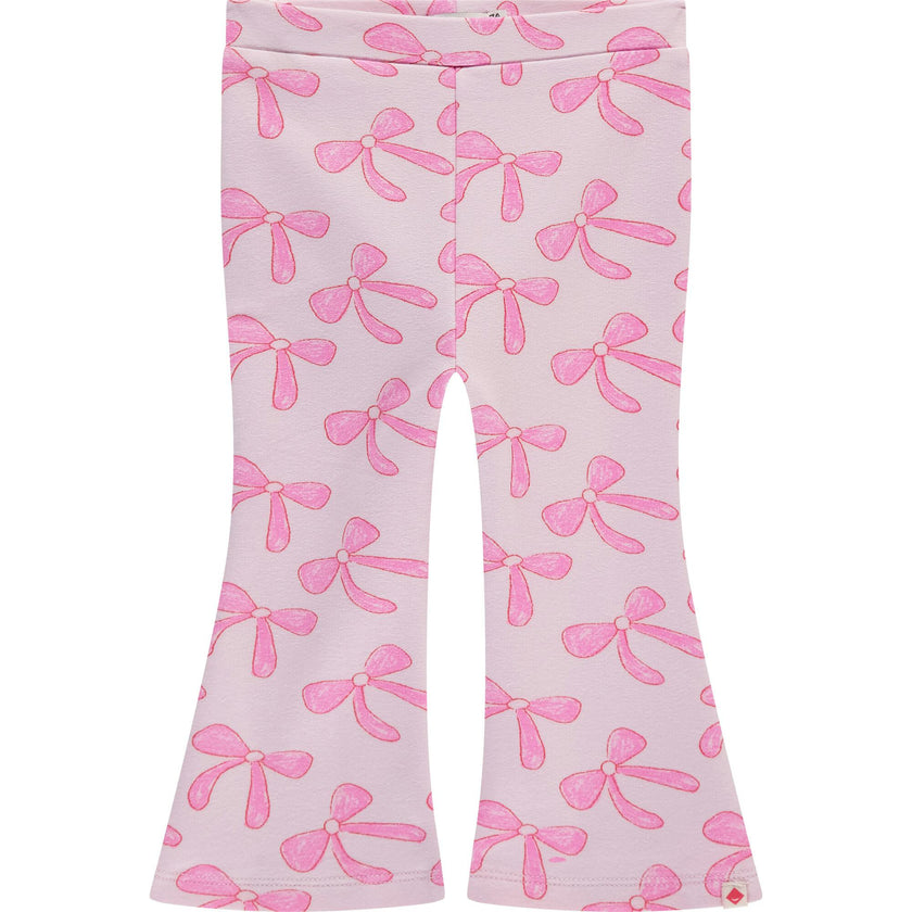 Bow Print Flared Leggings