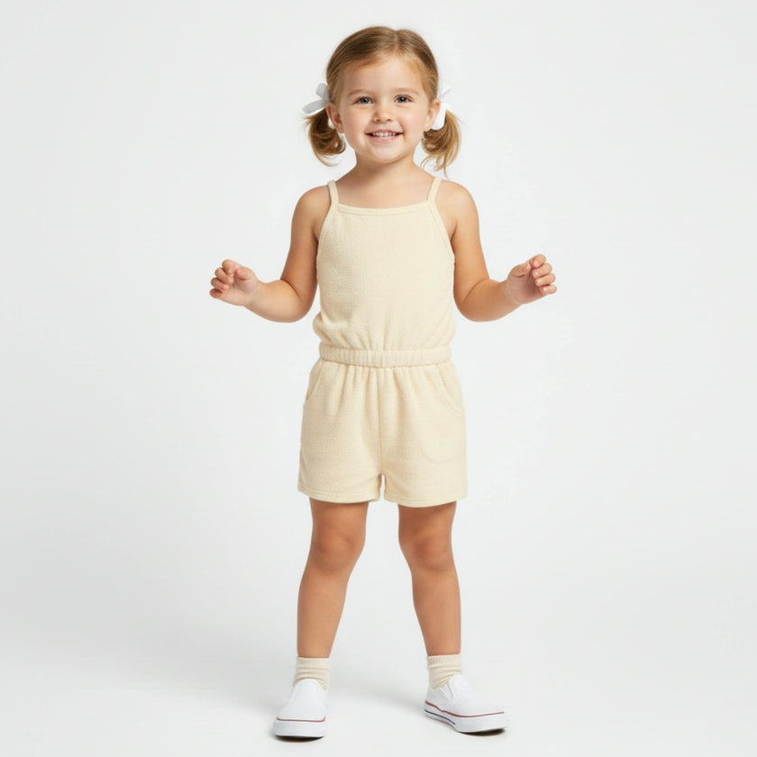 Organic Tank Romper - Butter Yellow