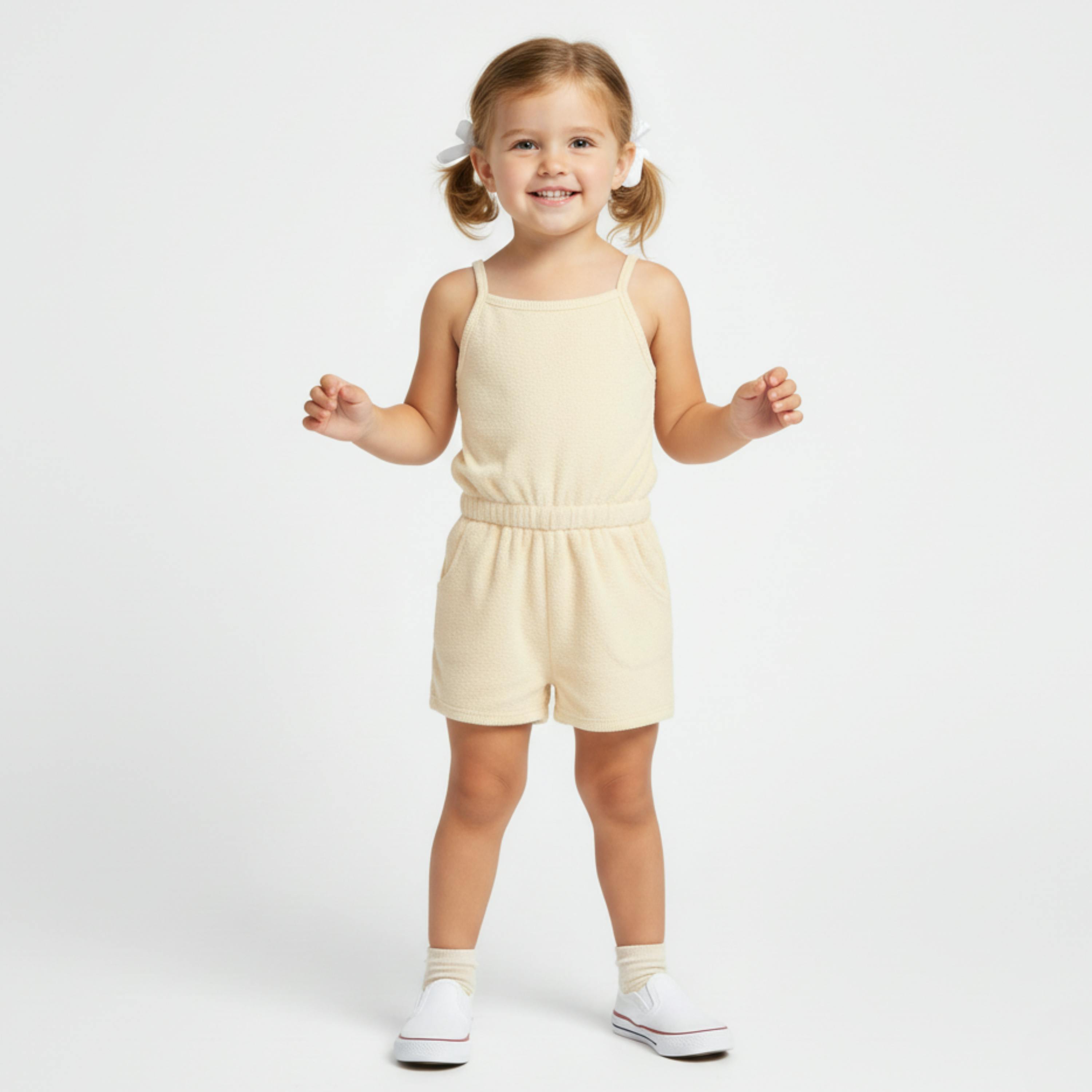Organic Tank Romper - Butter Yellow