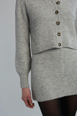 LYDIA MINI SKIRT | PALE MELANGE GREY