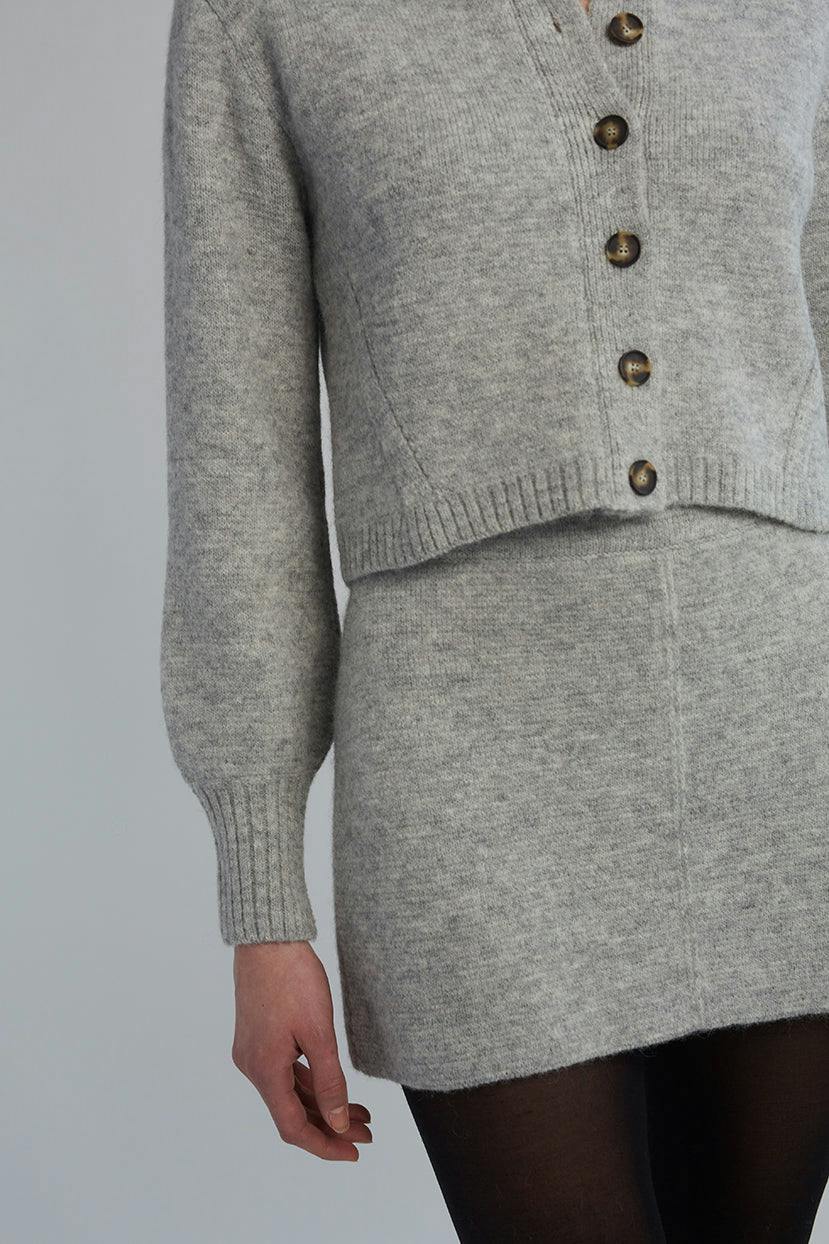 LYDIA MINI SKIRT | PALE MELANGE GREY