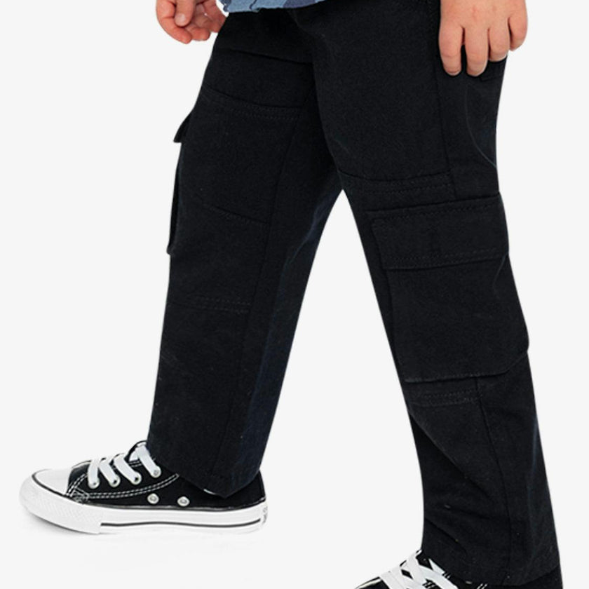 Twill Pants With Cargo Pockets Dark Blue