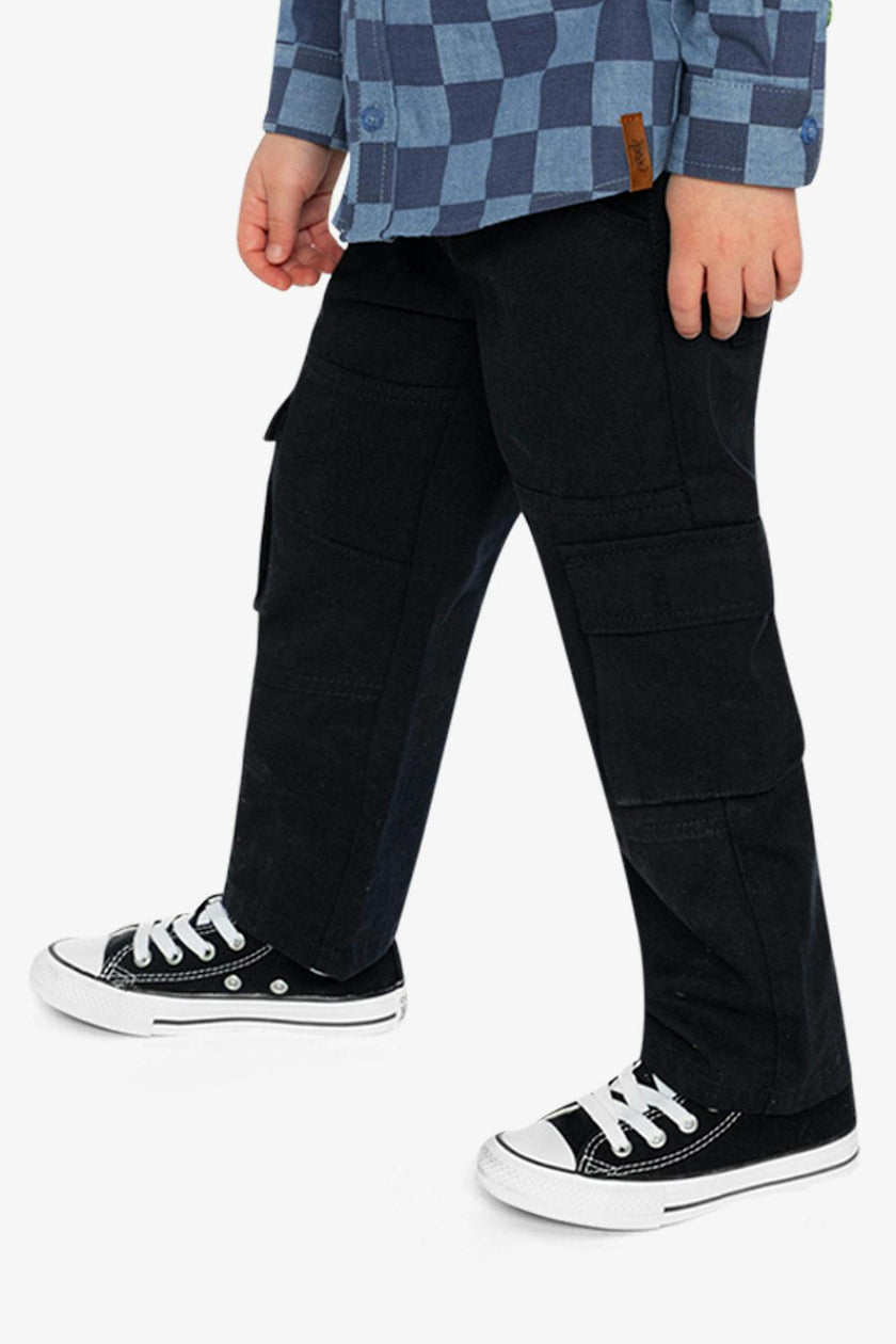Twill Pants With Cargo Pockets Dark Blue