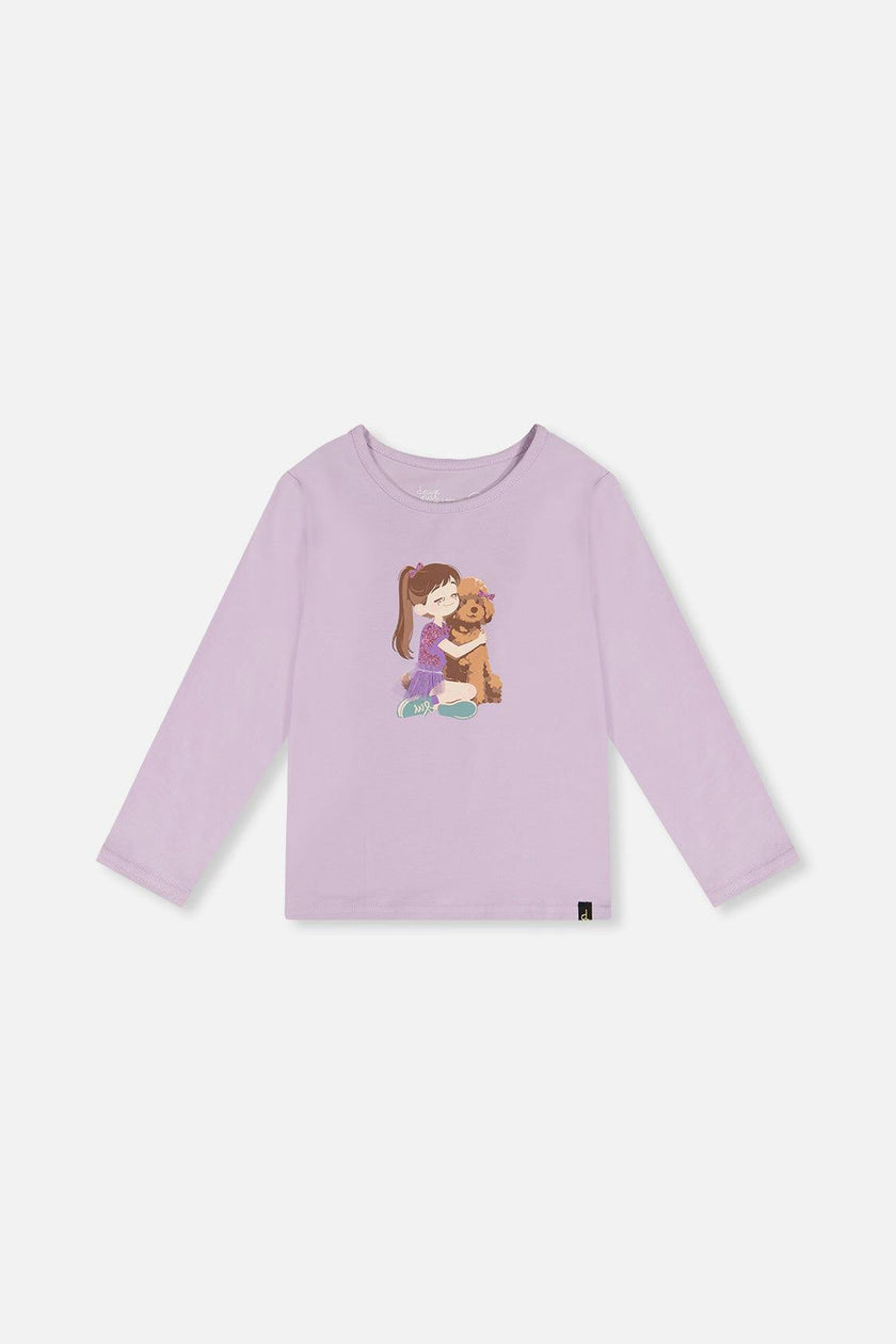 Long Sleeve Organic Cotton T-Shirt Lavender