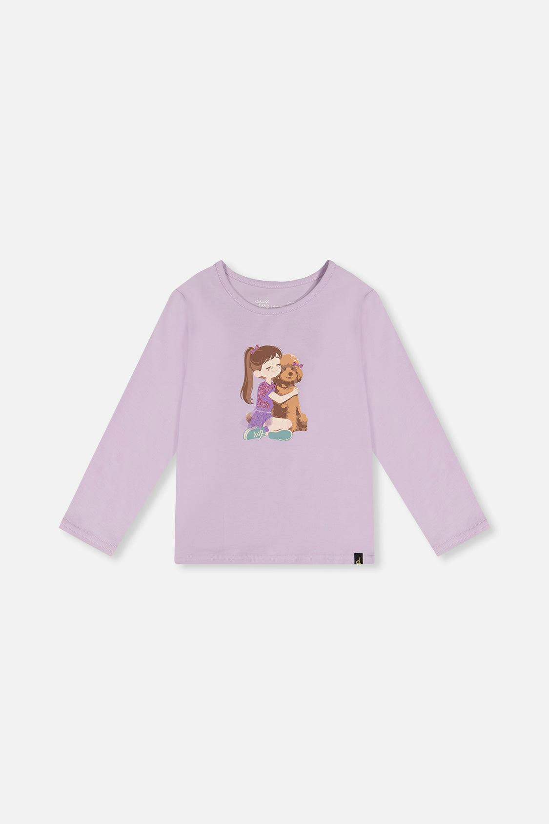 Long Sleeve Organic Cotton T-Shirt Lavender