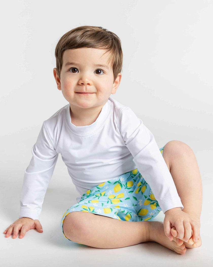 Lemon Print Swim Trunk