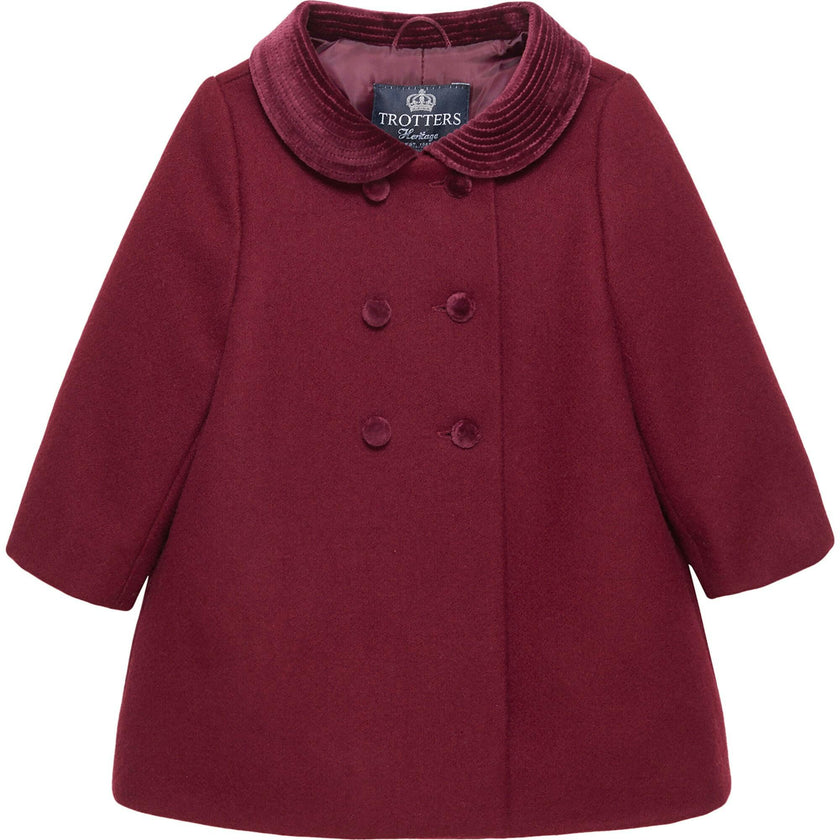 Baby Classic Coat in Burgundy