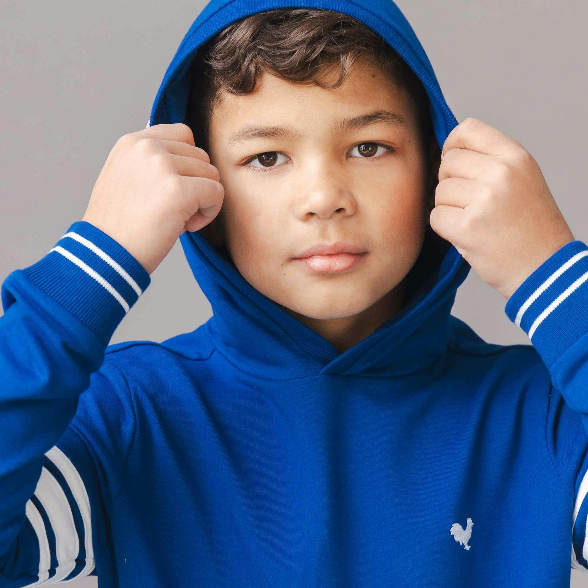 Organic French Terry Kanga Hoodie, Blue