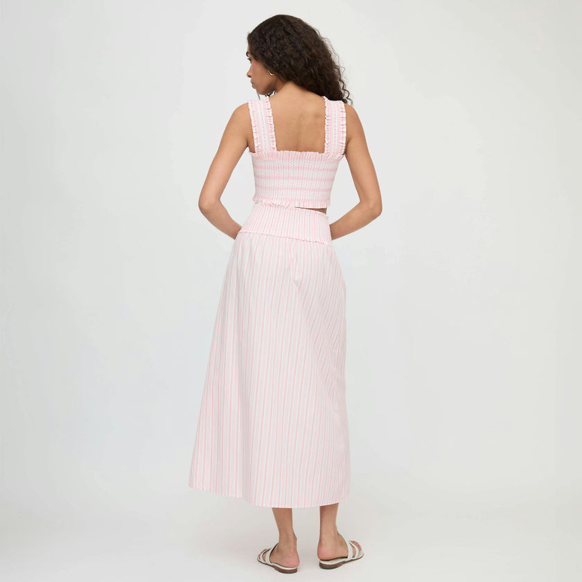 The Delphine Nap Skirt - Pink Variegated Stripe