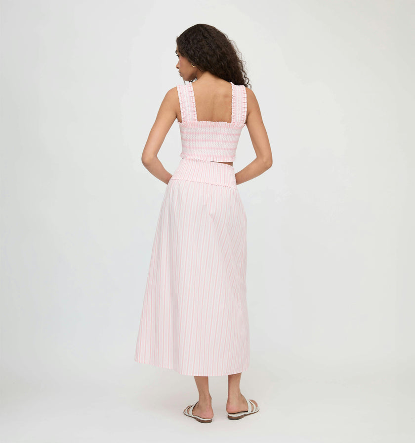 The Delphine Nap Skirt - Pink Variegated Stripe