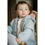 Pima Cotton Knit Waffle Hoody in Oatmeal