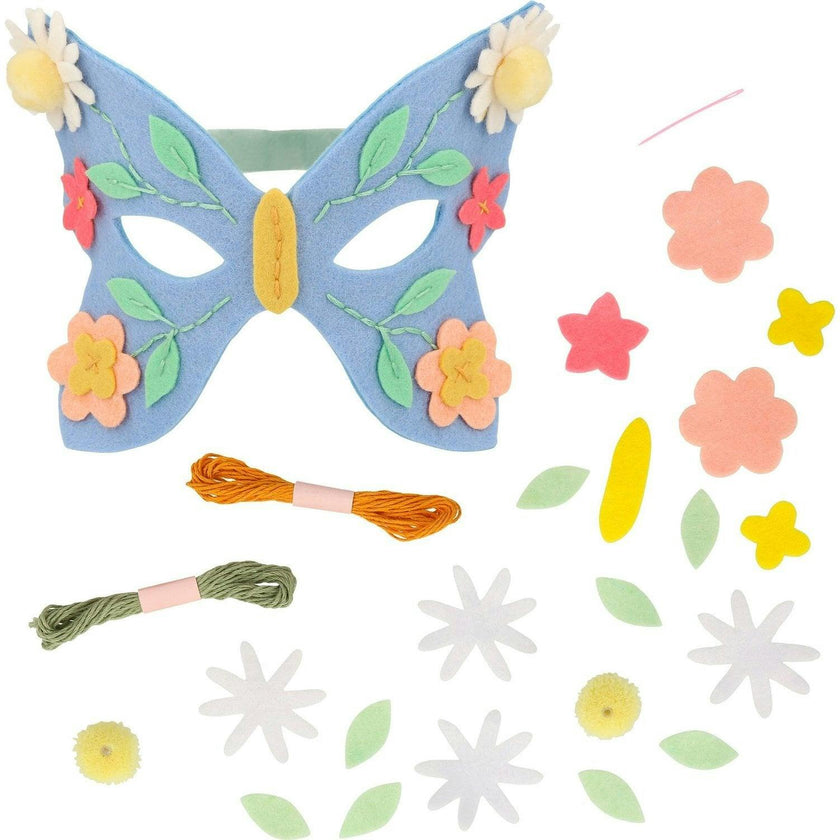 Flower Embroidery Butterfly Mask Kit