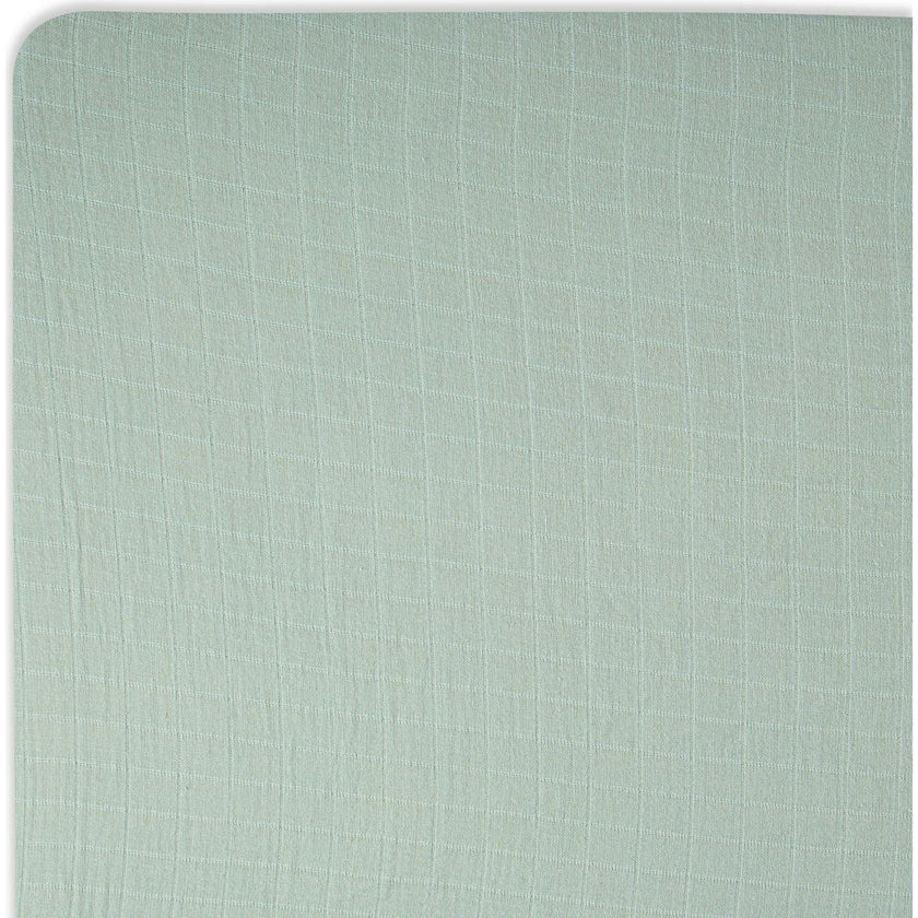 Muslin Fitted Crib Sheet (Evergreen)