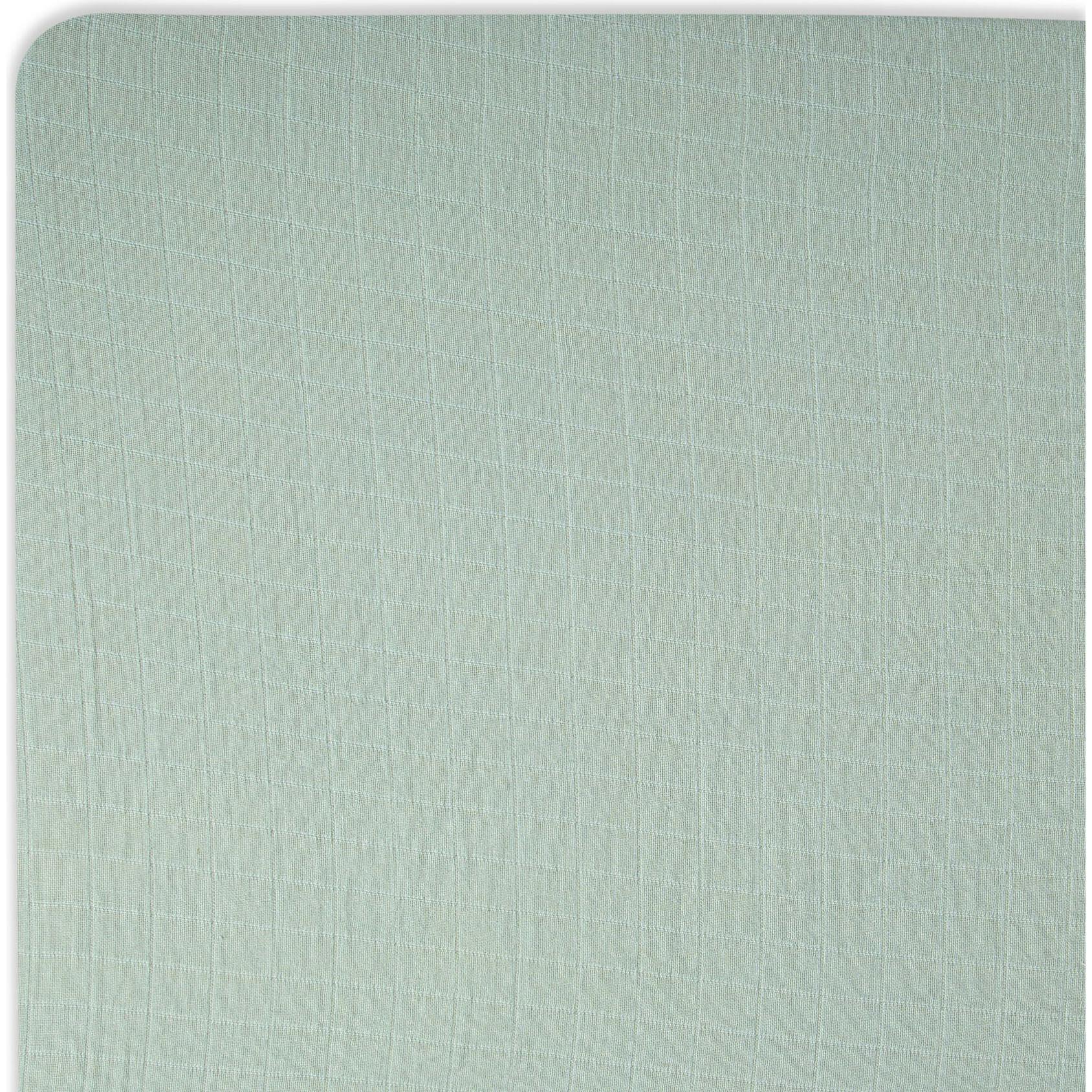 Muslin Fitted Crib Sheet (Evergreen)