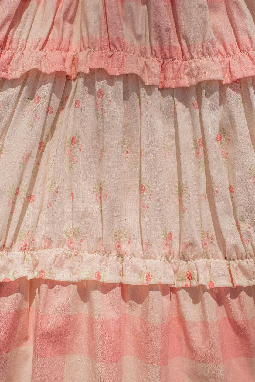 Amber Dress in Pink Gingham