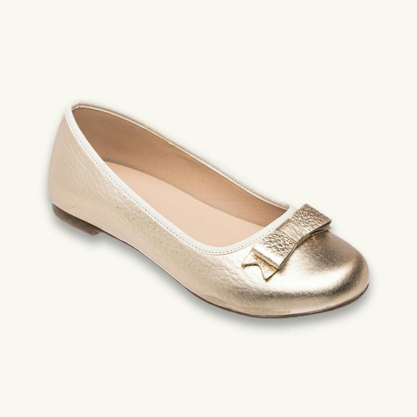 Camille Ballet Flat | Gold Leather