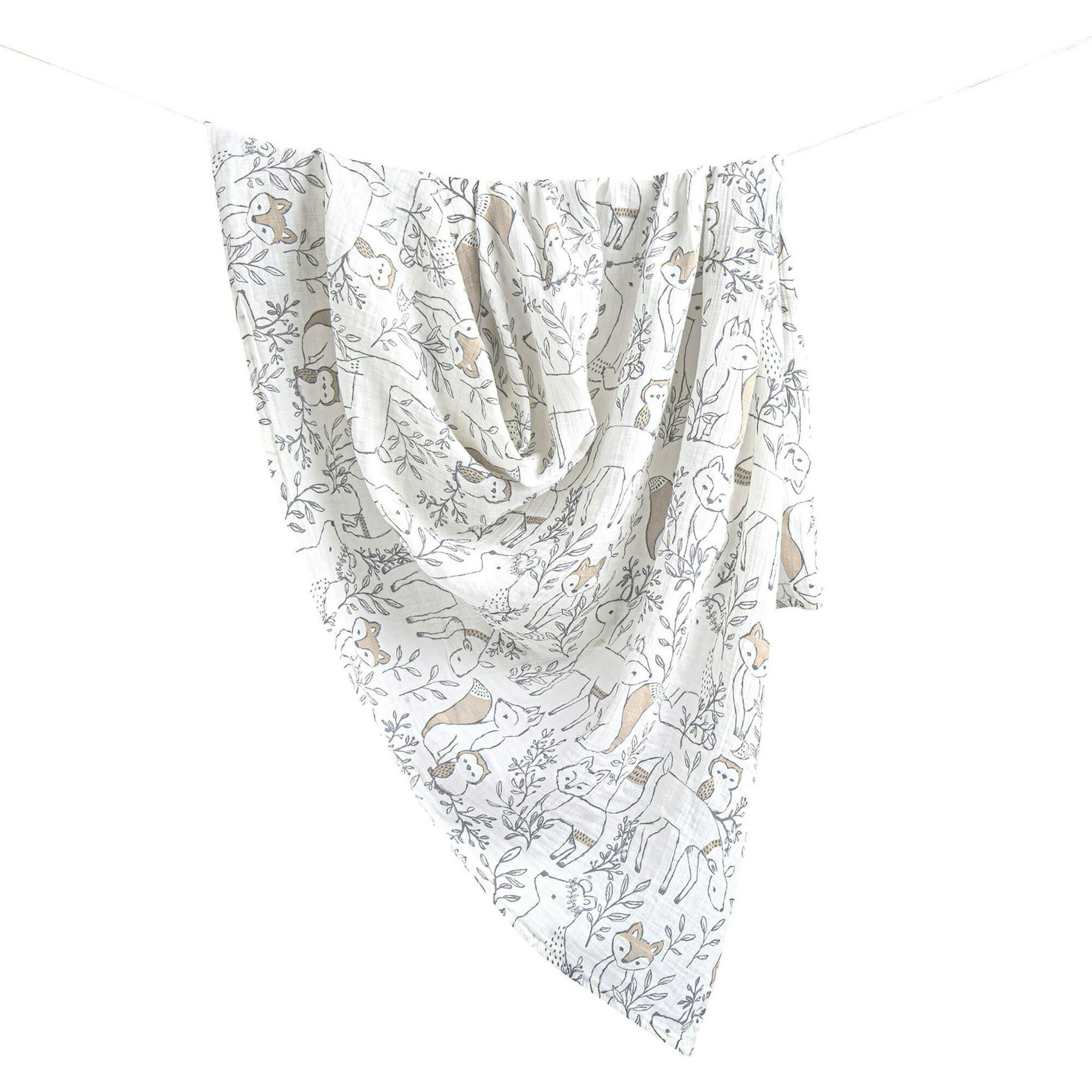 Ezra 2-pc. Woodland Animal Swaddle Wraps
