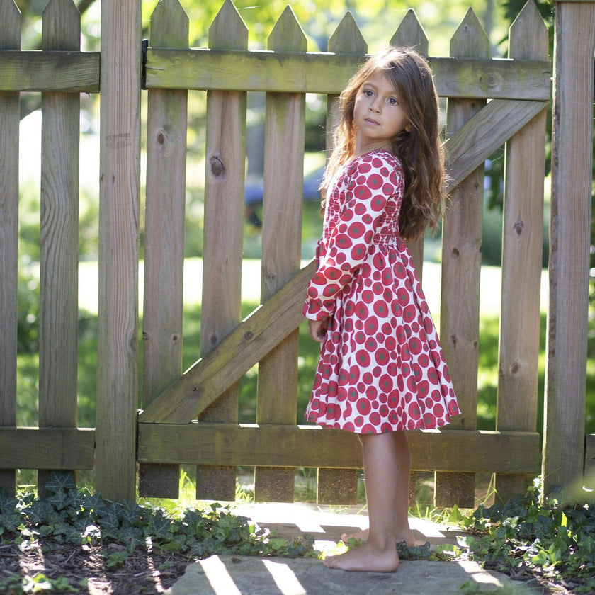 Ruched Dress in Tomato