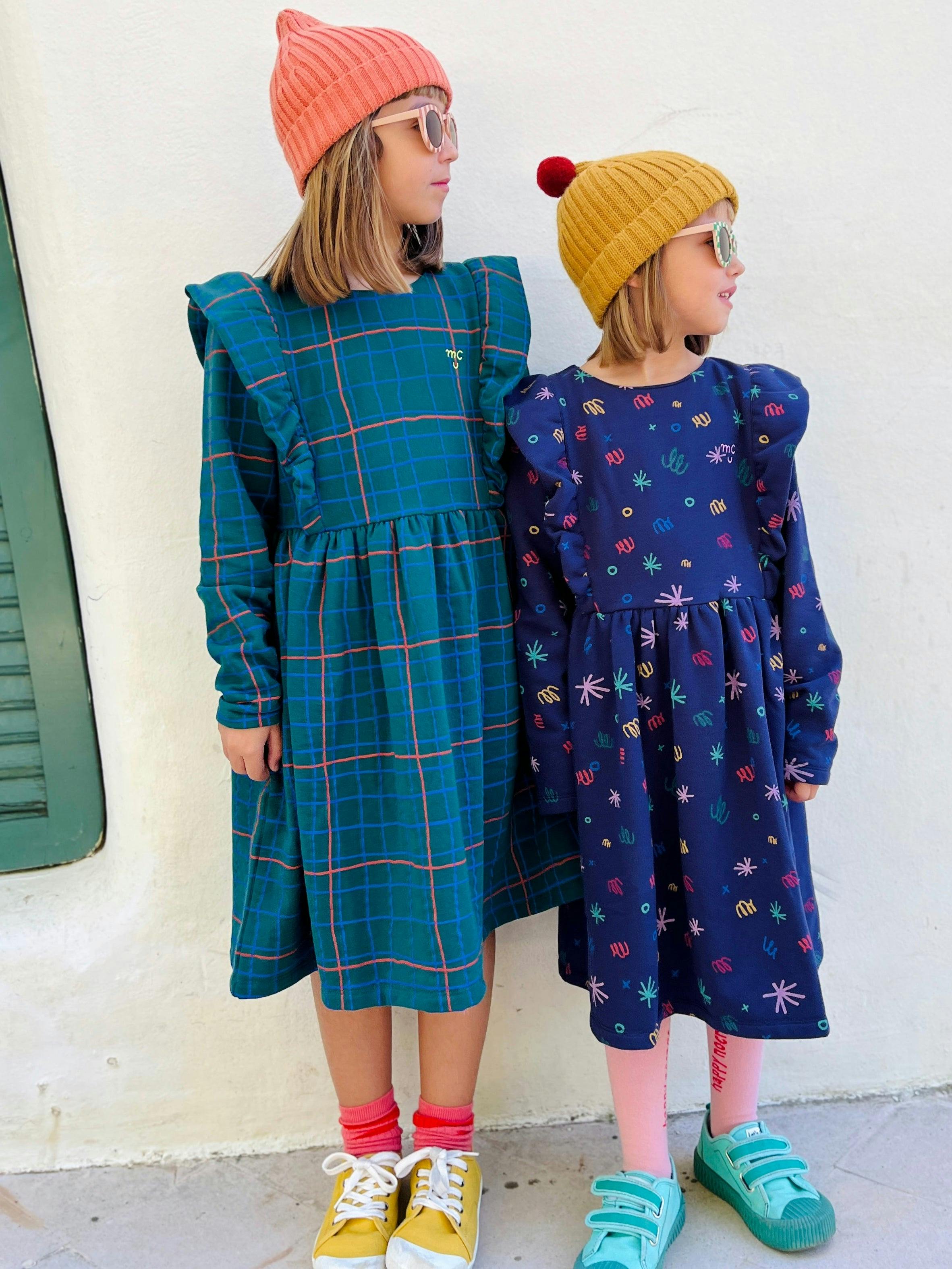 Recycled Cotton Confetti Kid Ruffle Dress