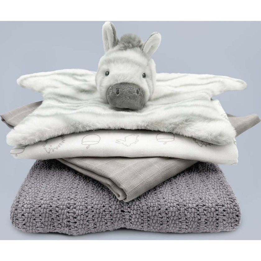 Zachary Comforter with Swaddles and Blanket Baby Gift