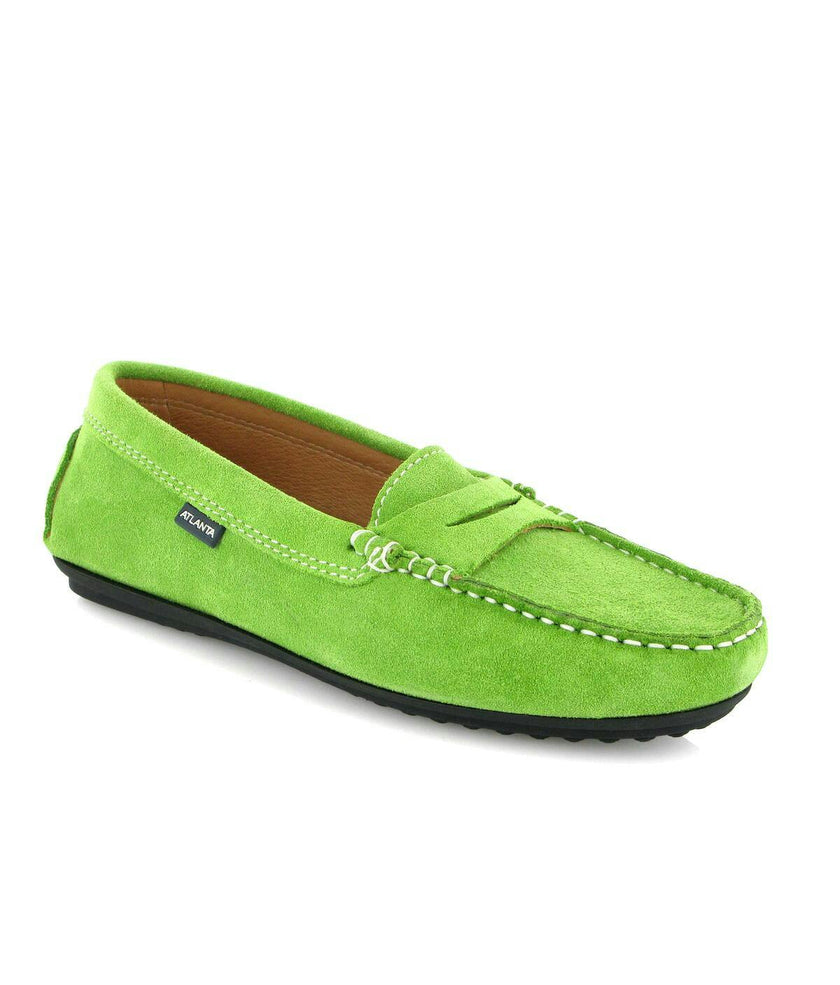 City Walker Moccasins, Green Suede