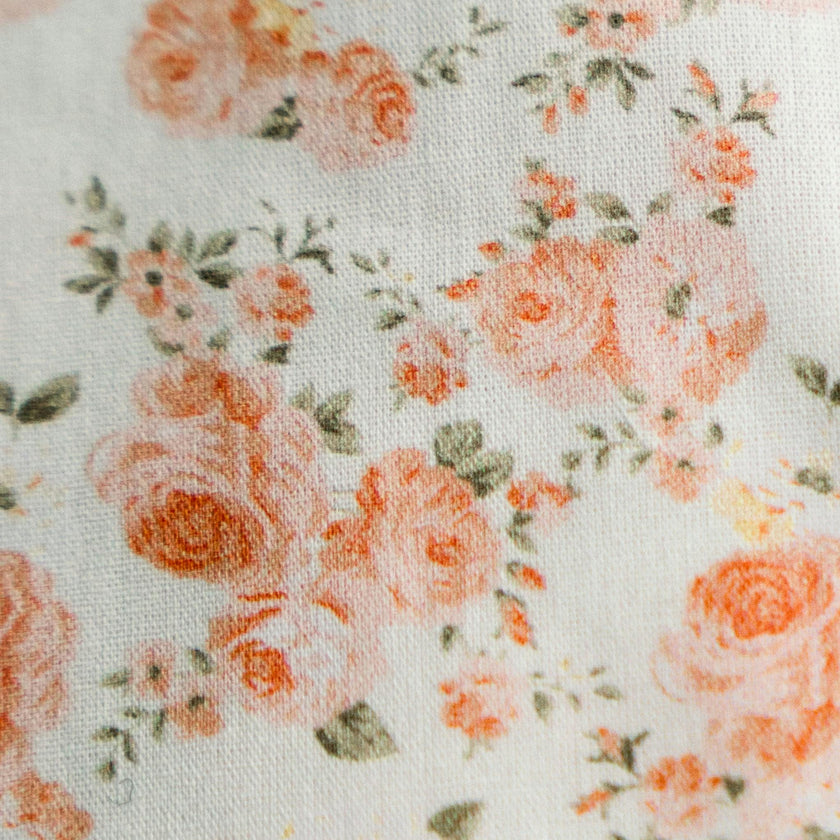 Coral Petal Blooms Timeless Floral Ruffle Zipper Pouch