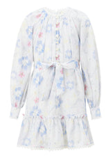 Deanna Sleeve Embroidery Mini Dress