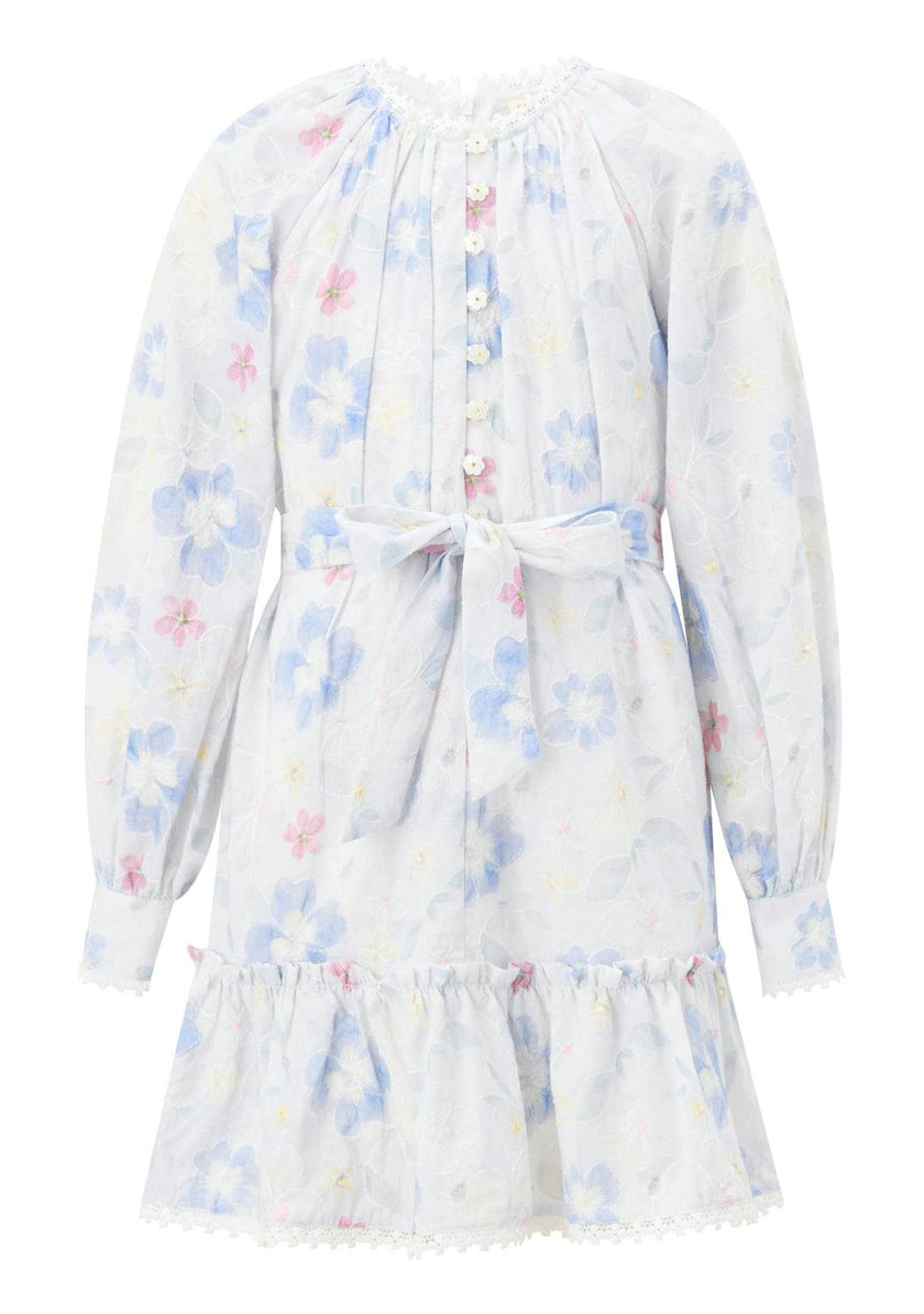 Deanna Sleeve Embroidery Mini Dress