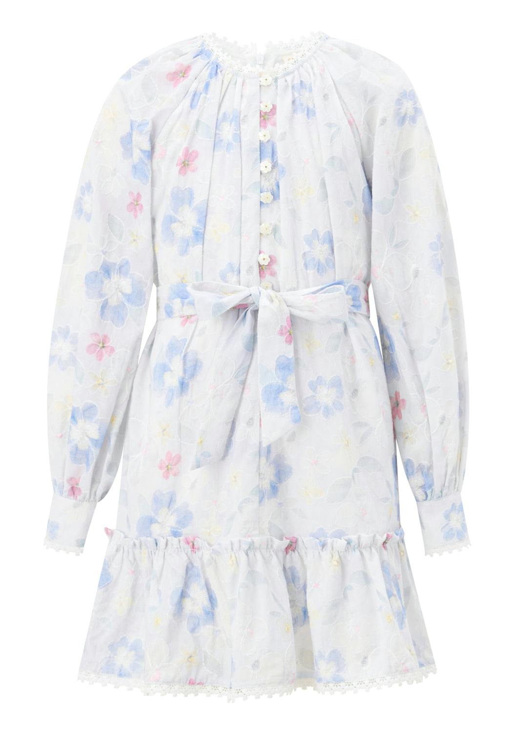 Deanna Sleeve Embroidery Mini Dress