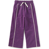 Lace Trim Track Pants, Purple
