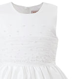 White Sylvarra Sleeveless Formal Dress with Headband