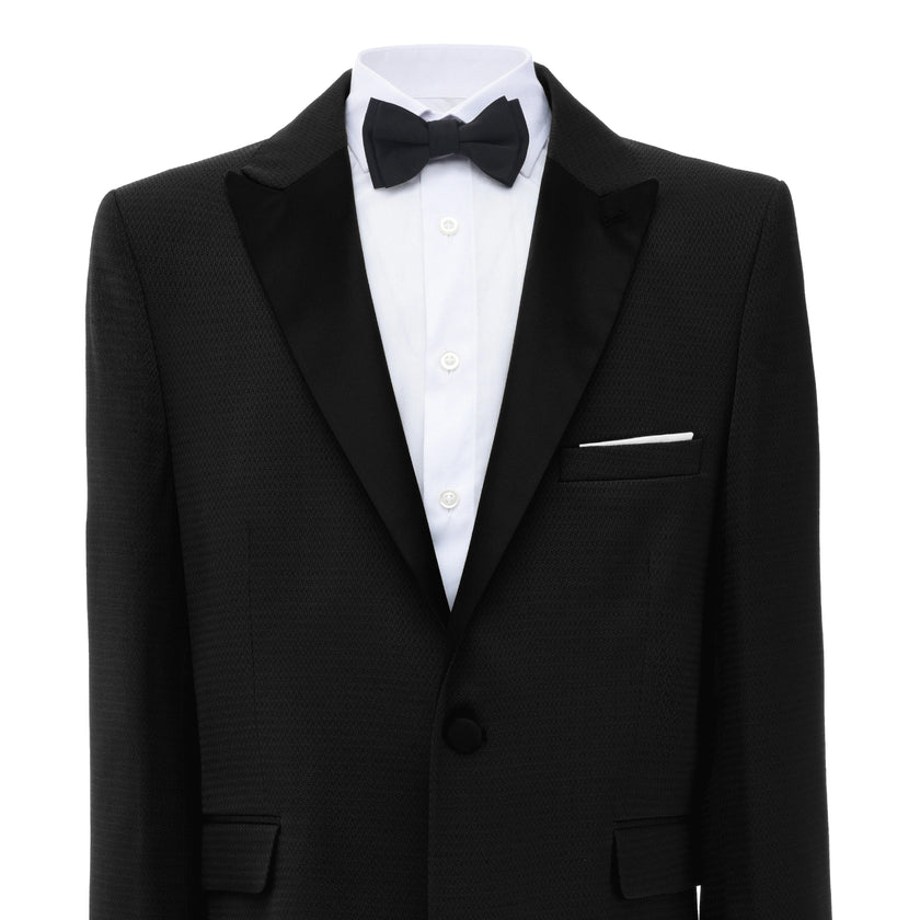Black Satin-Lapel Formal Suit Set