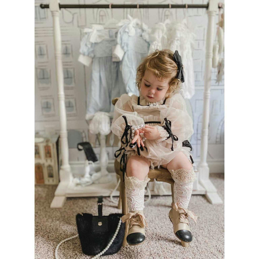 Coco-Caramel Tulle Romper