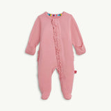 Magnetic Footie with Ruffles TICKLED PINK